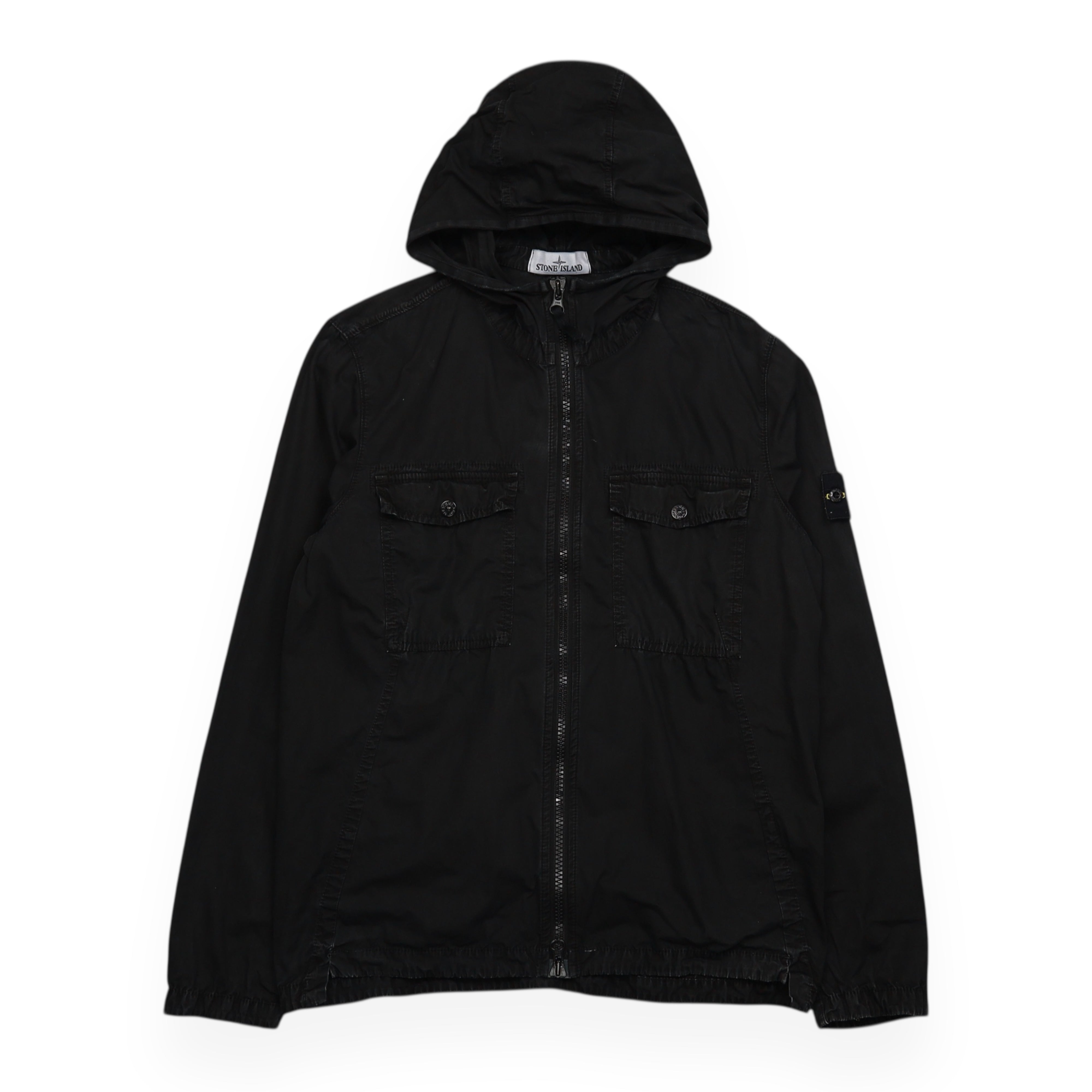 STONE  黒 ブラック フーディ STONE ISLAND（ストーン アイランド） パーカー メンズ ZIP HOOD FELPA
