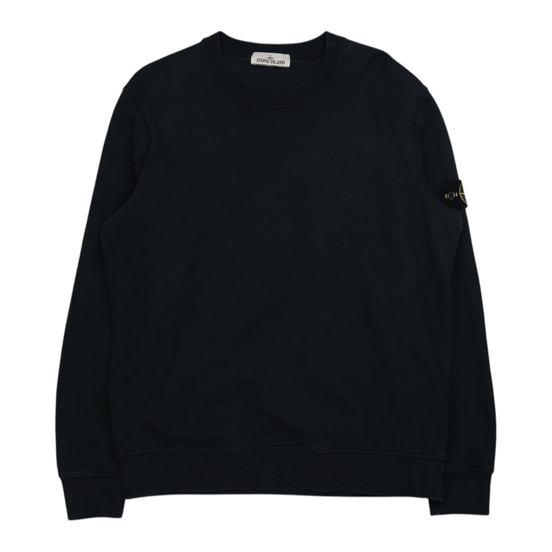 Stone Island A/W 22 Brushed Cotton Jumper in Navy, front