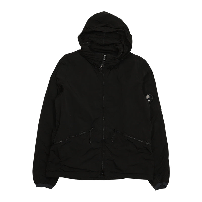 C.P. Company Chrome Lens Hooded Jacket in Black, front