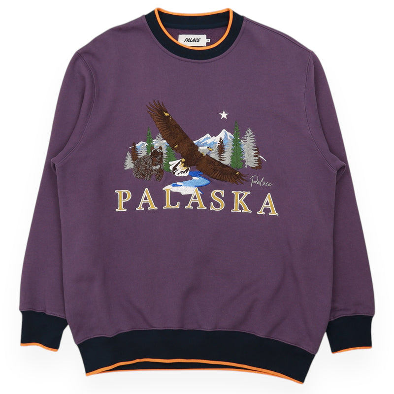 Palace Palaska Sweatshirt in Purple, front