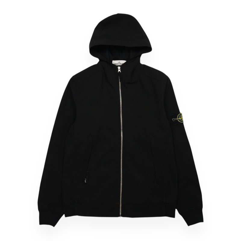 Stone Island S/S 20 Light Soft Shell-R Jacket in Black, front