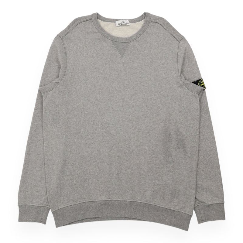Stone Island S/S 18 Garment Dyed Sweatshirt in Grey, front