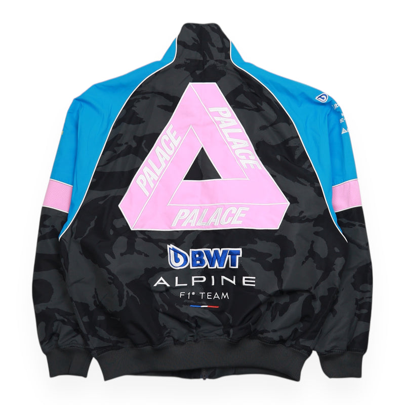 Palace x Kappa Alpine F1 Track Jacket in Black, front