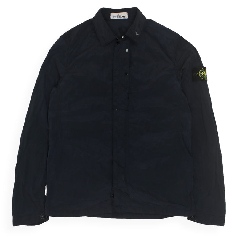 Stone Island S/S 16 Nylon Metal Overshirt in Black, front