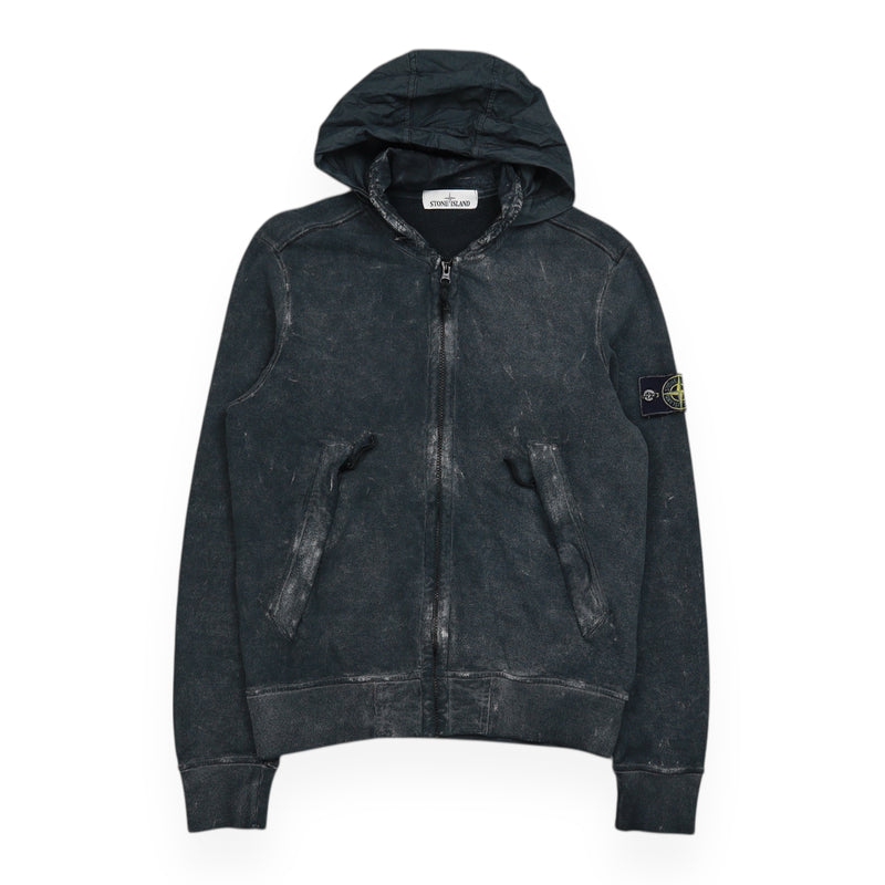 Stone Island A/W 17 Frost Zipped Hoodie in Grey, front