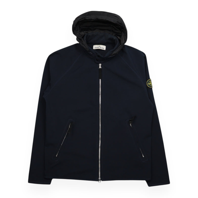Stone Island S/S 18 Light Soft Shell-R Jacket in Navy, front