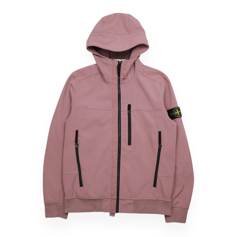 Stone Island A/W 18 Soft Shell-R Jacket in Pink, front