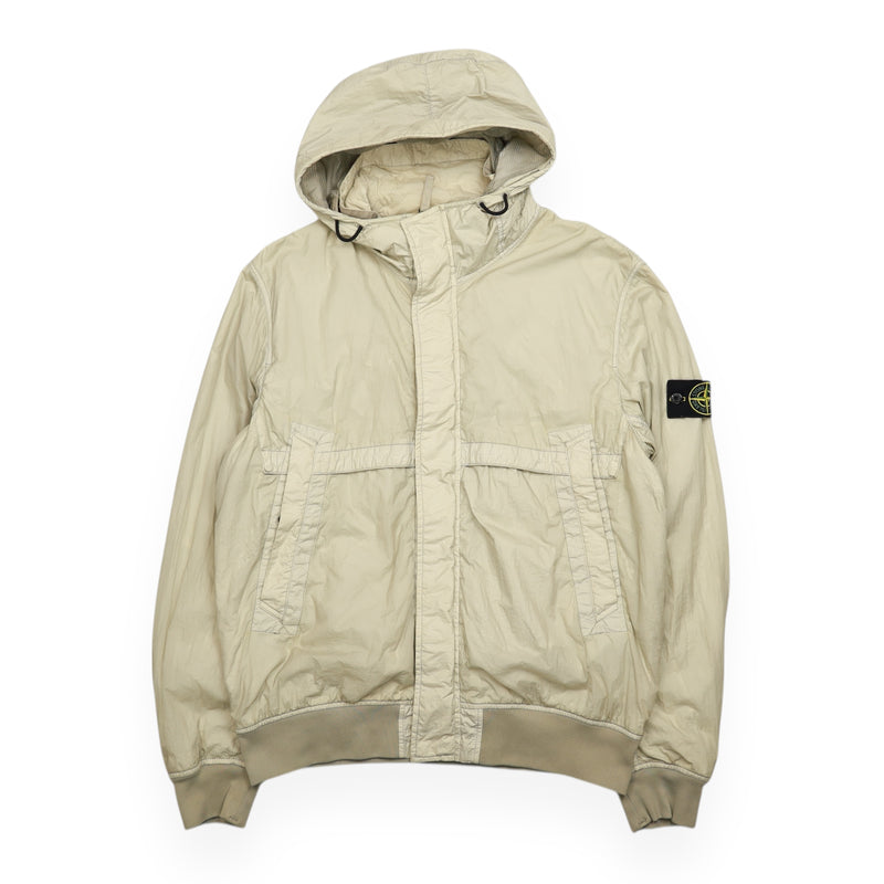 Stone Island S/S 13 Membrana TC Hooded Jacket in Cream, front