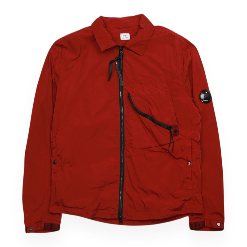 C.P. Company A/W 19 Chrome Lens Overshirt in Red, front