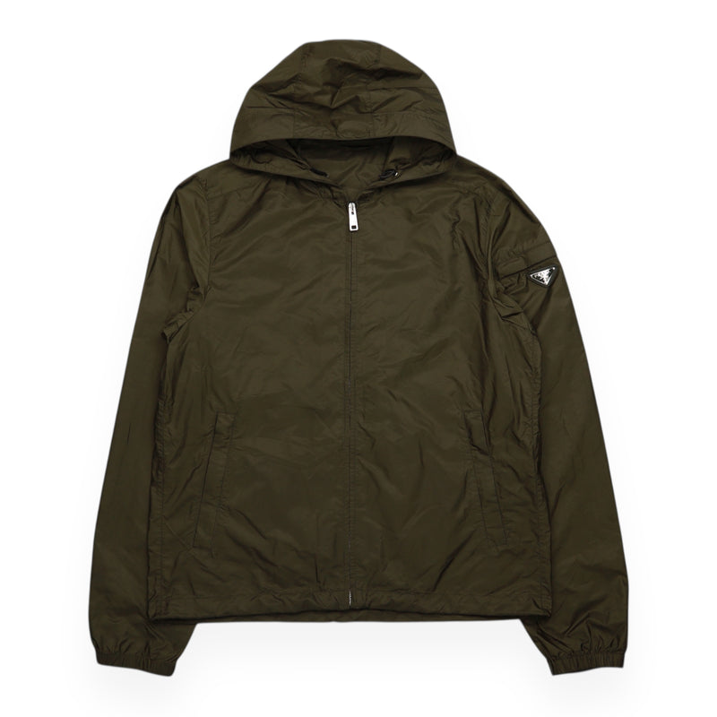 Prada Re-Nylon Jacket in Khaki Green, front