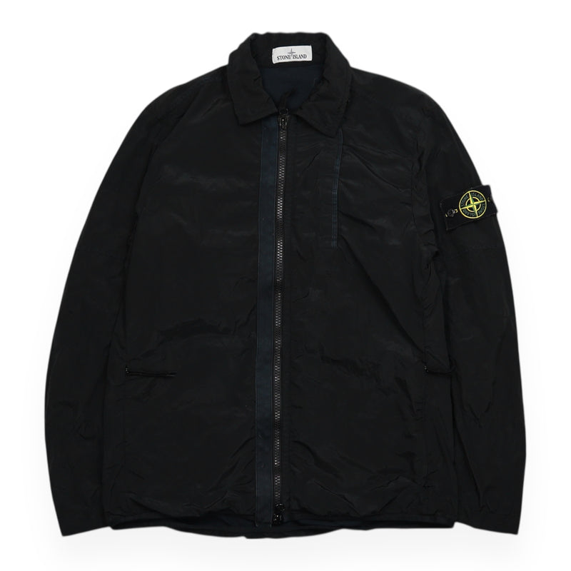 Stone Island A/W 18 Lined Nylon Metal Overshirt in Black, front