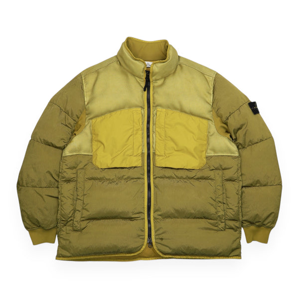 Stone Island A/W 21 Modified Panama 6/3 HT Nylon Mix Fabrics Down-TC Puffer Jacket