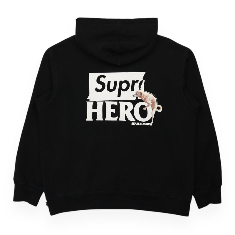 Supreme x Antihero Hoodie in Black, front