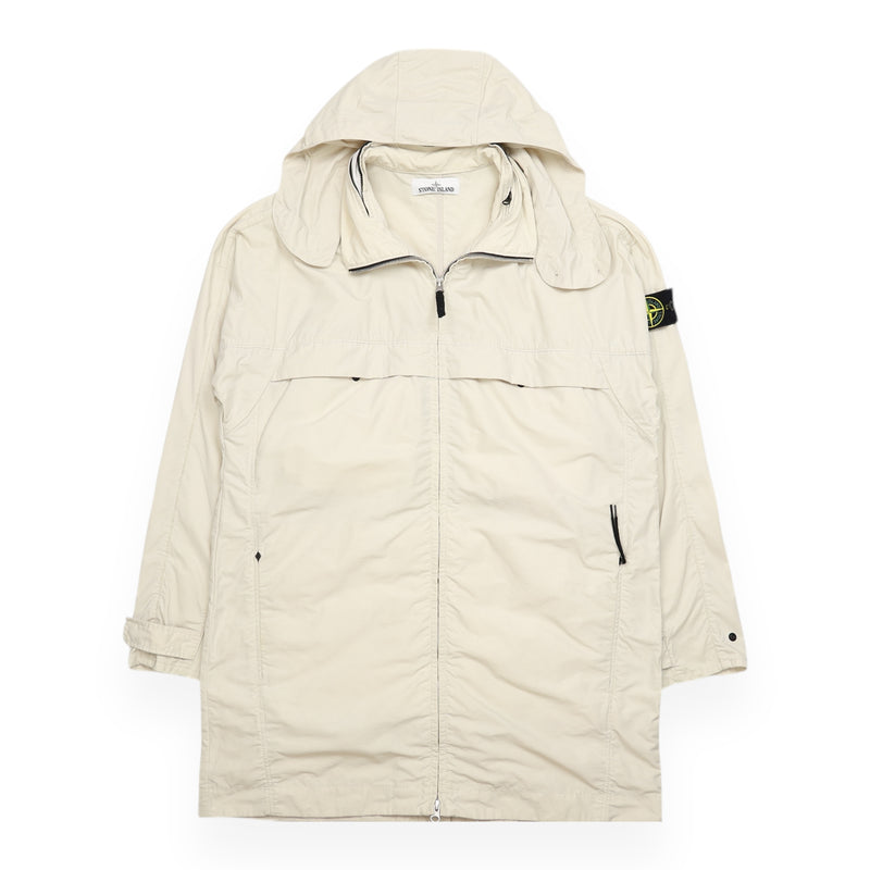 Stone Island S/S 20 Micro Reps Cargo Jacket in Cream, front