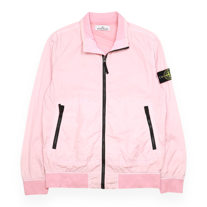 Stone Island S/S 23 Garment Dyed Crinkle Reps Jacket in Pink, front