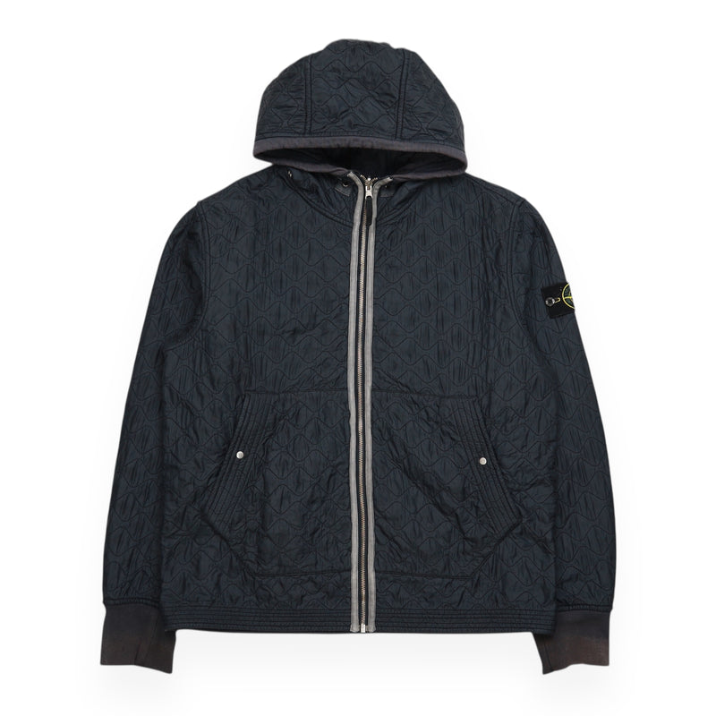 Stone Island A/W 10 Reversible Nylon/Cotton Hooded Jacket in Navy, front