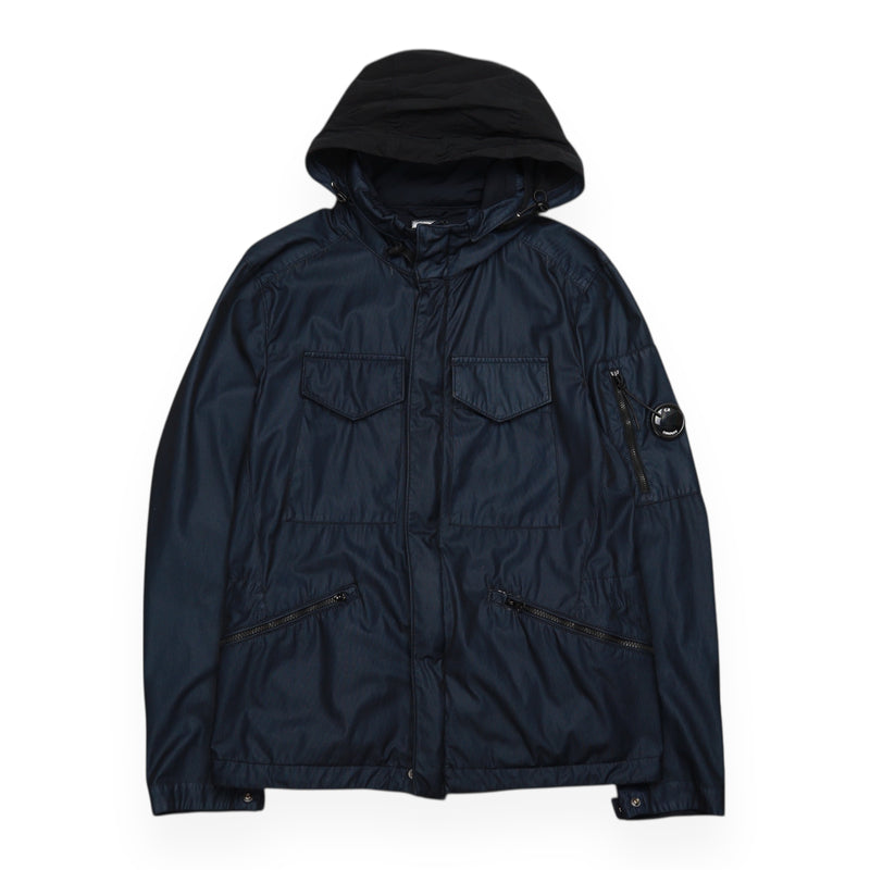 C.P. Company Bi Mesh Lens Field Jacket in Navy, front