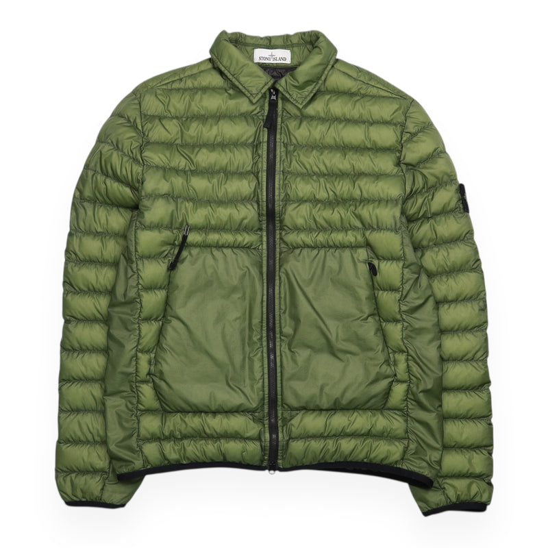 Stone Island S/S 22 Bio-Based Down Filled Puffer Jacket in Green, front