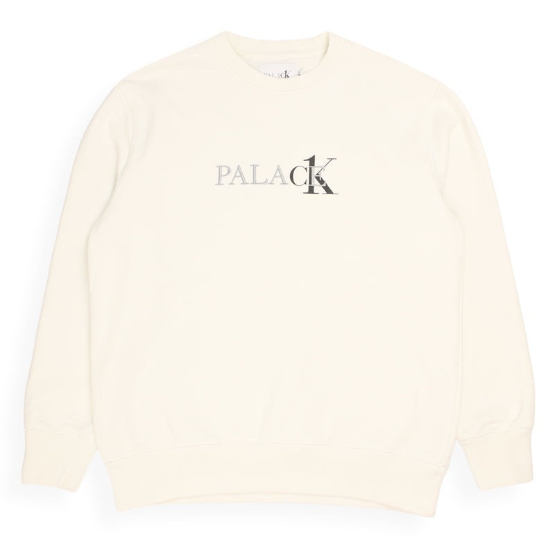 Palace x Calvin Klein CK1 Sweatshirt in White, front