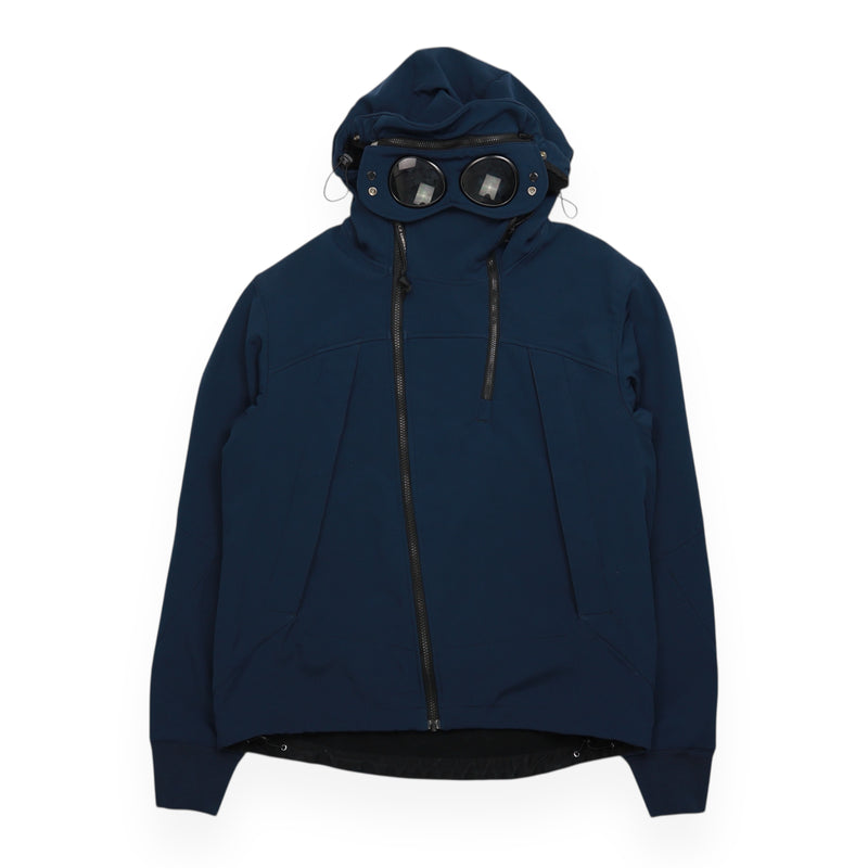 C.P. Company A/W 15 Soft Shell Goggle Jacket in Navy, front