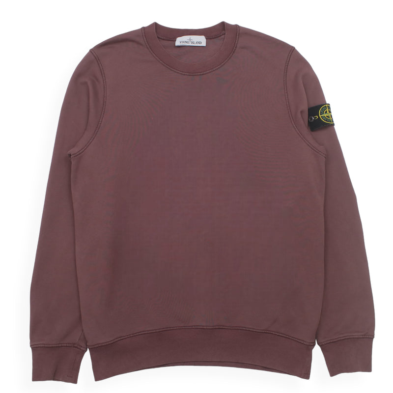 Stone Island S/S 21 Garment Dyed Sweatshirt in Brown, front