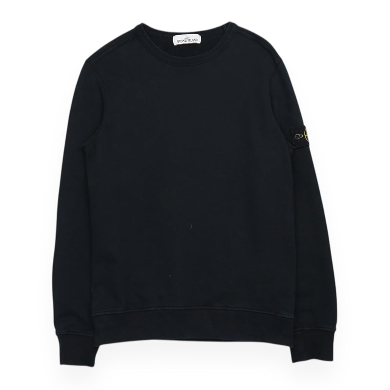 Stone Island S/S 18 Garment Dyed Jumper in Black, front