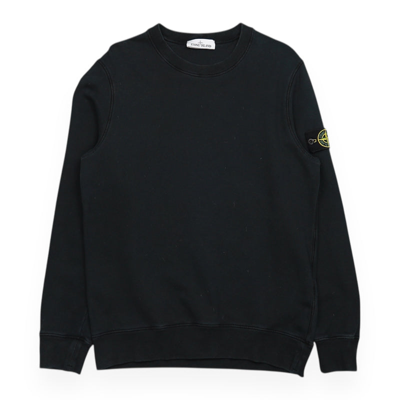 Stone Island A/W 21 Garment Dyed Sweatshirt in Black, front