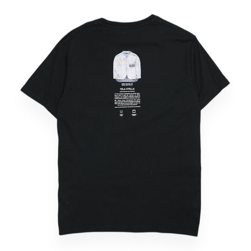 Stone Island S/S 19 Tela Stella Archivio T-Shirt in Black, front