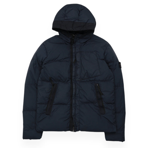 Stone Island Down Filled Crinkle Reps Hooded Puffer Jacket