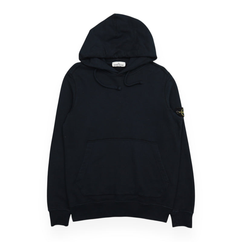 Stone Island A/W 19 Garment Dyed Popover Hoodie in Navy, front