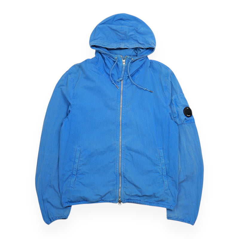 C.P. Company S/S 15 Hooded Windbreaker Lens Jacket in Blue, front