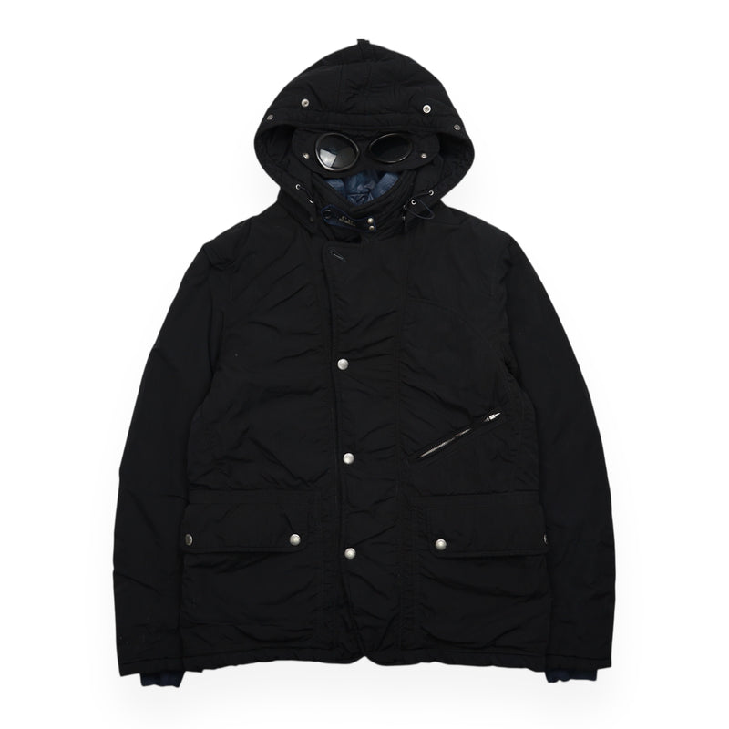 C.P. Company A/W 12 Frosted Dyed Nylon Goggle Jacket in Navy, front