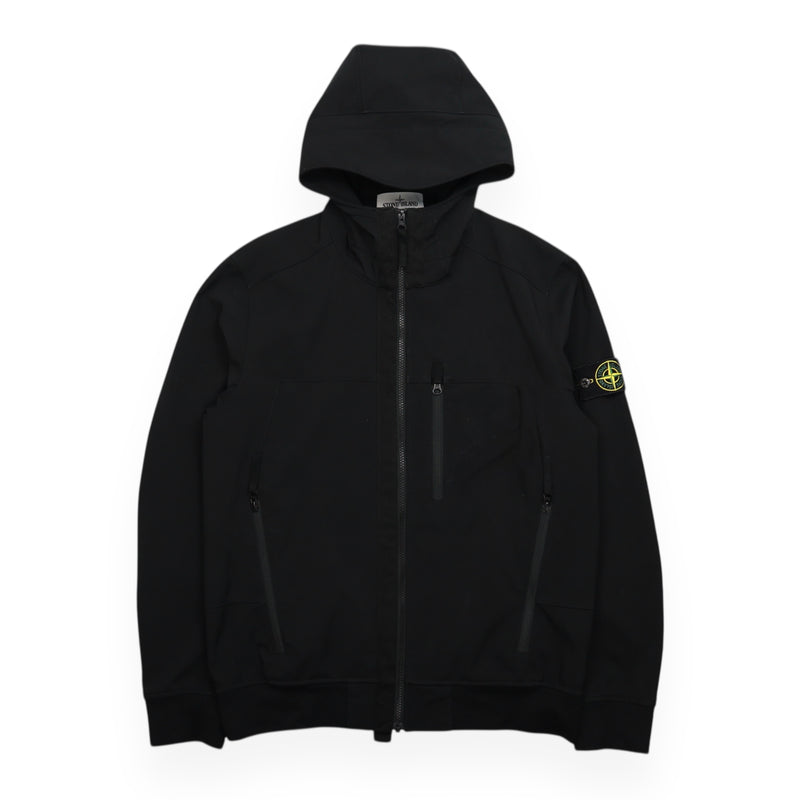 Stone Island A/W 18 Soft Shell R Jacket in Black, front