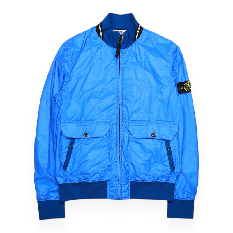 Stone Island S/S 11 Tyvek Micro Rip Stop Bomber Jacket in Blue, front