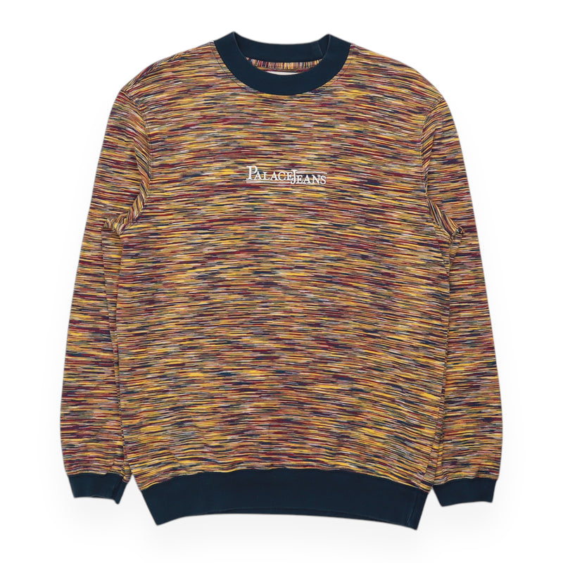 Palace Space Yarn Palace Jeans Longsleeve T-Shirt in Multi, front