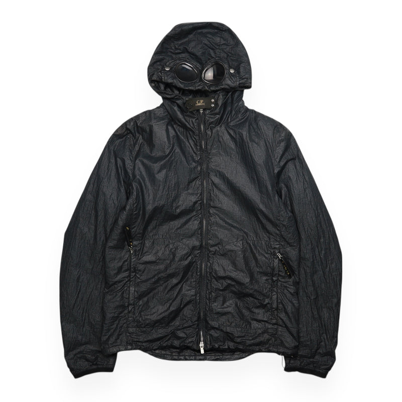 C.P. Company Chrome Padded Goggle Jacket in Black, front