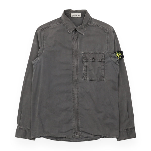 Stone Island Garment Dyed Cotton Pocket Overshirt