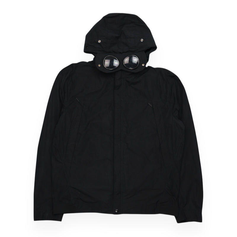 C.P. Company Memri Hooded Goggle Jacket in Black, front
