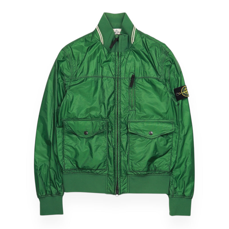 Stone Island S/S 12 Micro Rip Stop 7 Den Tyvek Jacket in Green, front