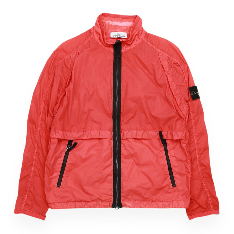 Stone Island S/S 19 Lamy Velour Jacket in Red, front