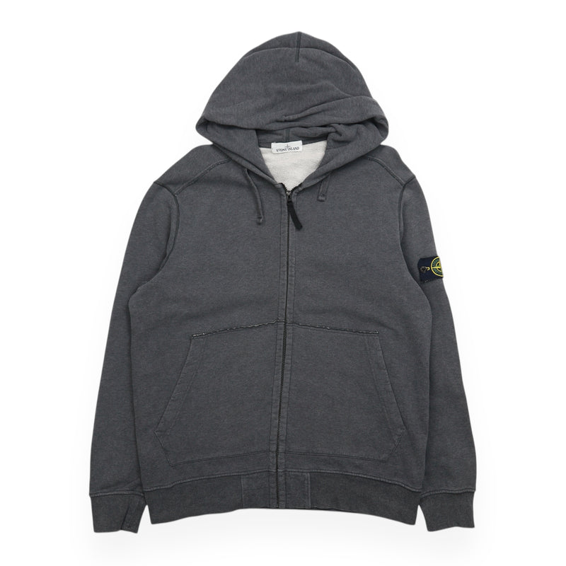 Stone Island A/W 17 Full Zip Hoodie in Grey, front