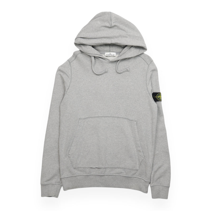 Stone Island A/W 19 Garment Dyed Popover Hoodie in Grey, front