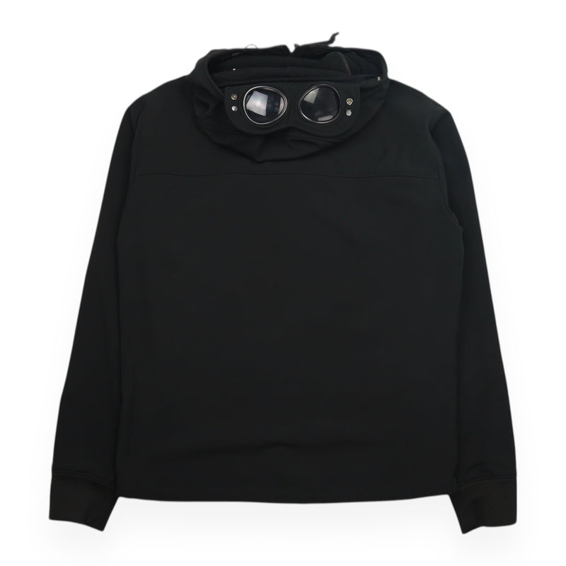 C.P. Company Soft Shell Goggle Jacket in Black, front