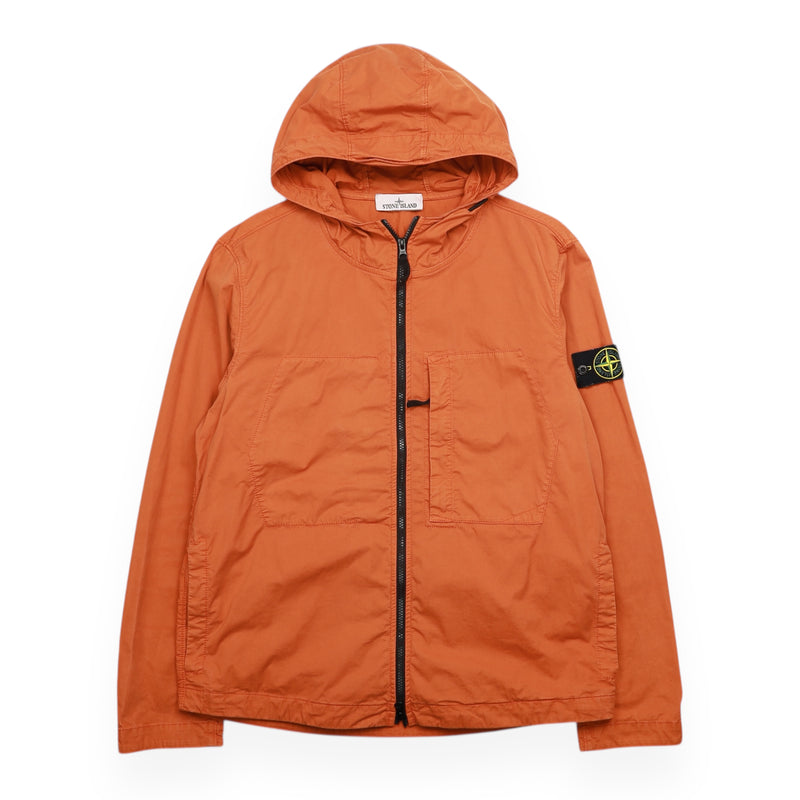Stone Island S/S 23 Supima Cotton Twill Stretch-TC Jacket in Orange, front