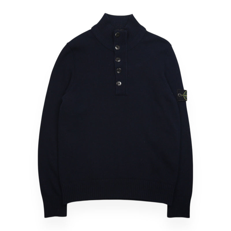 Stone Island A/W 16 Half Zip Wool Jumper in Navy, front