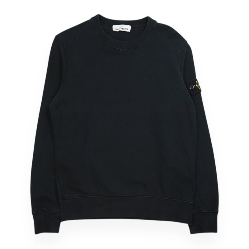 Stone Island A/W 21 Garment Dyed Sweatshirt in Black, front