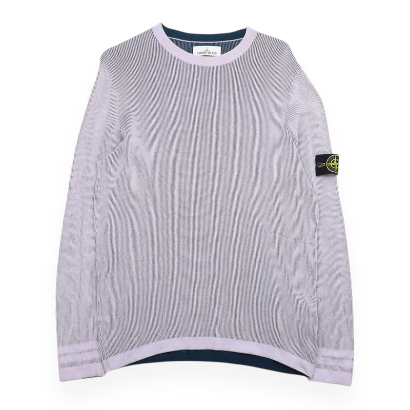 Stone Island S/S 18 Bicolour Jumper in Purple, front