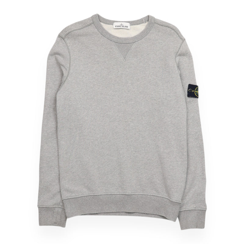 Stone Island S/S 18 Cotton Sweatshirt in Grey, front
