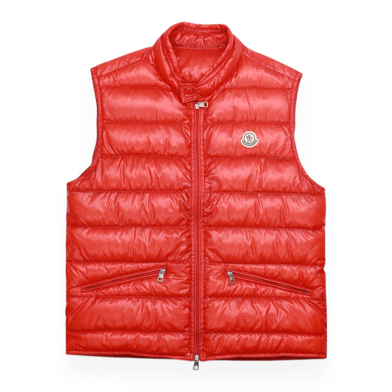 Moncler Gui Gilet in Red, front