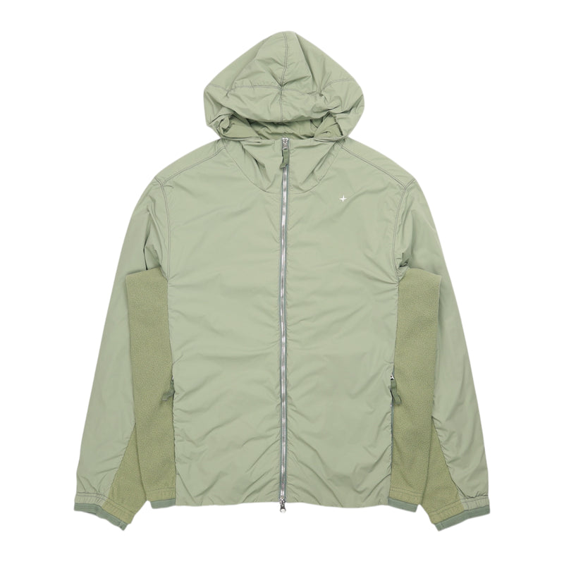 Stone Island A/W 23 Stellina Comfort Tech Composite Polartec Jacket in Green, front